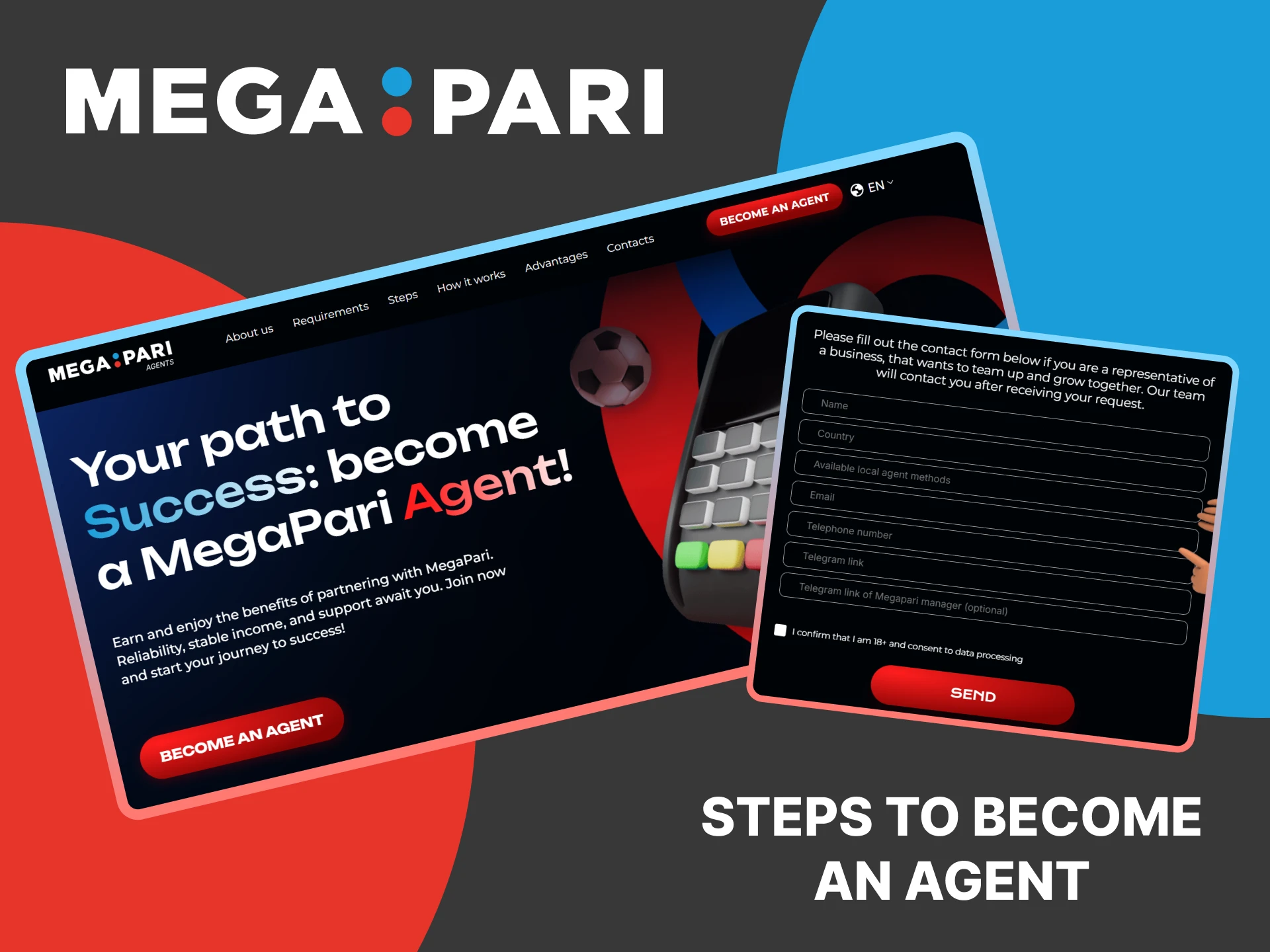 Check out the steps to become a MegaPari agent.