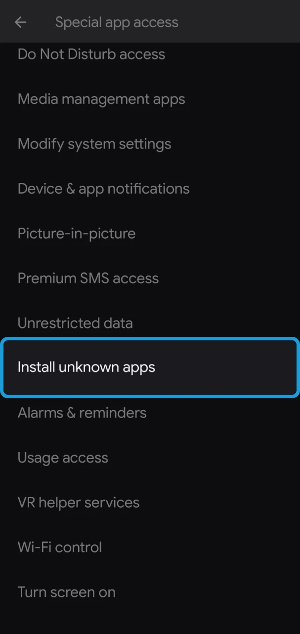 Allow installation from unknown sources to install the MegaPari app.