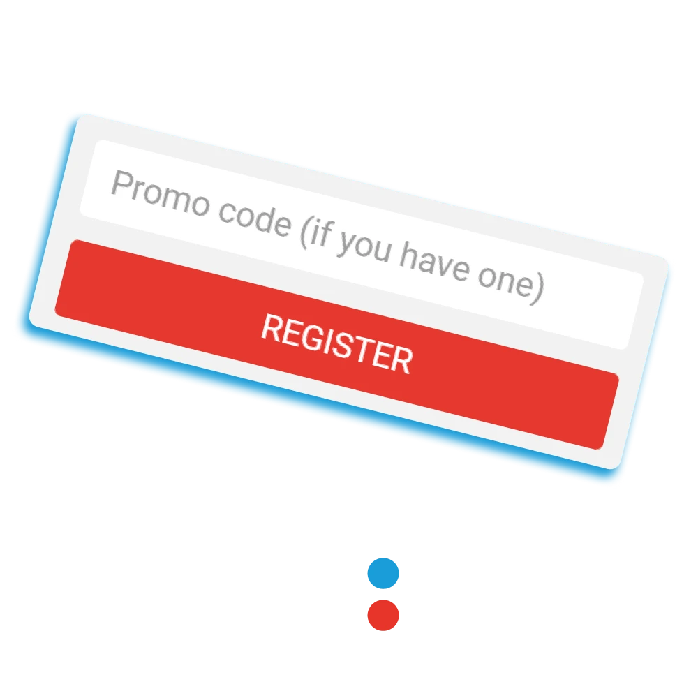 Add the promo code when registering on the MegaPari platform.