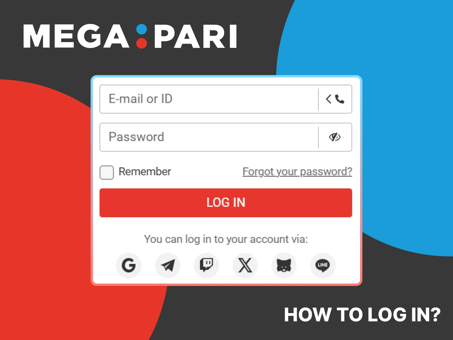 Find out how to log in to your MegaPari account.
