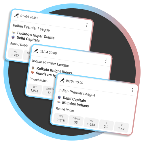 Bet on IPL with Megapari and enjoy full match coverage with live markets for every game.